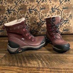 Waterproof Ahnu hiking boots.